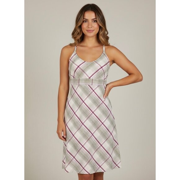 H&M Dresses & Skirts - VTG H&M Plaid Crisscross Strap Empire Waist Dress| Y2K Soft Academia Cottagecore